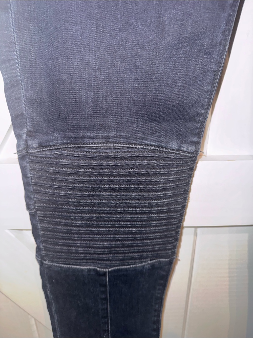 Hudson Stark Moto Skinny Jeans Size 27 Black Zip Pockets Biker Made USA - Picture 8 of 10